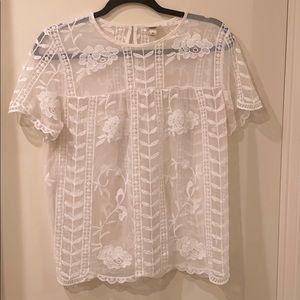 Lace print shirt